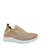 Women's Slip-Ons From Beige Synthetic Leather