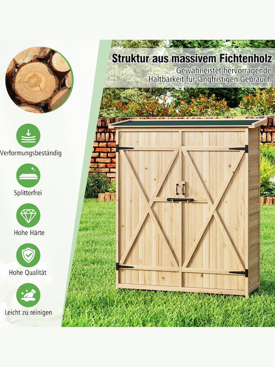 Wooden Garden Shed L1.63xW0.51xH1.4m