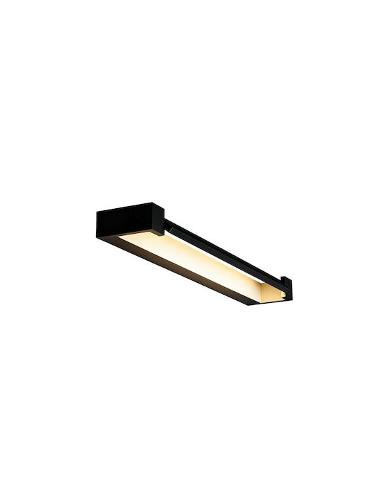 VK Lighting Φωτιστικό Τοίχου με Ενσωματωμένο LED και Θερμό Λευκό Φως Μαύρο 60εκ.