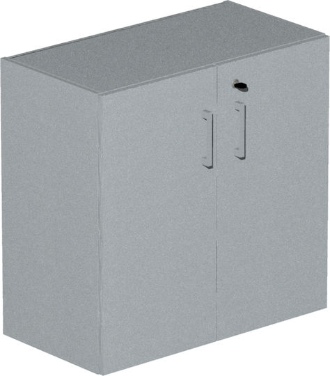 Bibliotecă Gri Argintie 80x40x80cm
