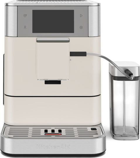 Kitchenaid Kf8 Αυτόματη Μηχανή Espresso 1450W Πίεσης 15bar για Cappuccino με Μύλο Άλεσης Porcelain White 5KES8558BPL