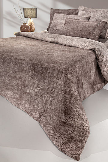 Guy Laroche Safari Σετ Σεντόνια Ημίδιπλα 180x265εκ. Choco (3τμχ)