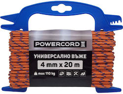 Powercord Breites Seilhalter 4 Mm 20 M Orange