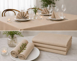 Blanc de Blanc Τραπεζομάντηλο Μπεζ 150x150cm Blanc de Blanc Τραπεζομάντηλο Μπεζ 150x150cm