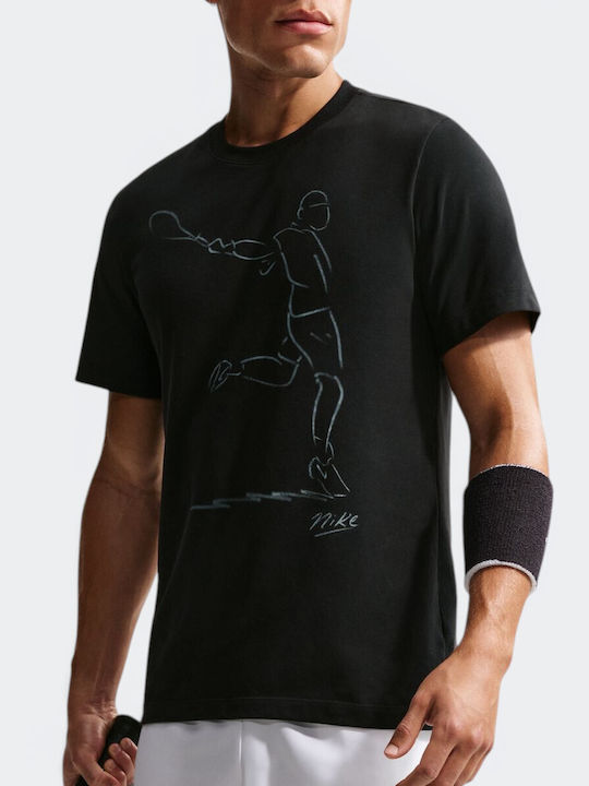 Nike Nikecourt IH2104-010 Ανδρική Μπλούζα Μαύρη
