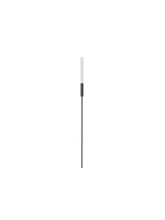 VK Lighting Outdoor LED Floor Lamp for Exterior 1W with Warm White Light IP65 Brown