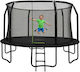 Trizand Trampolin Für Draußen Mit 366cm Durchmesser Und Netz Und Leiter