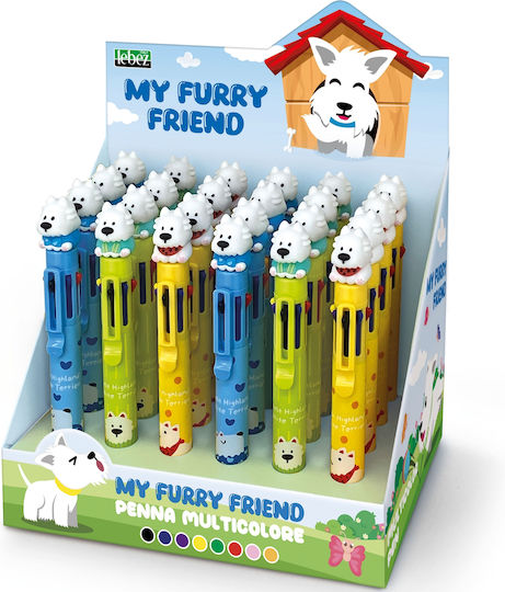 Lebez Pix Multicolor 8 Culori În 1 My Furry Friend Pix Ballpoint 24 Bucăți (desene și modele diverse)
