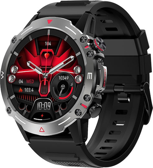 Veltori VT110-1 Smartwatch mit Herzfrequenzsensor Schwarz