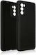 Umschlag Rückseite Silikon Schwarz (Moto G52)