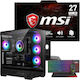 Vengeance Fusion-V2 MSI Edition Гейминг Настолен Компютър (Ryzen 7-5700/32GB DDR4/1.0TB SSD/GeForce RTX 5060/Без Операционна Система) и Монитор MSI 27" PRO MP272PMG
