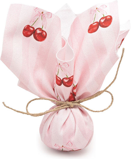 Beauty Home Striped With Cherries Fabric For Wedding Favors 1pc