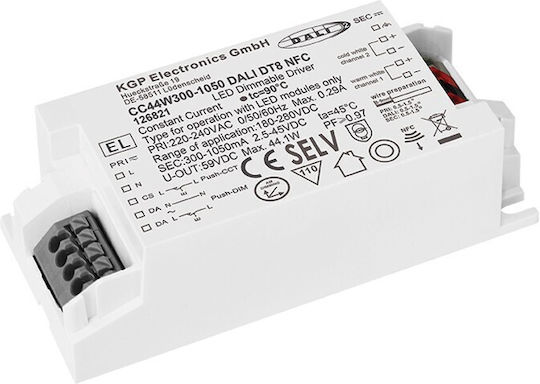 VK Lighting Adjustable Dimmable LED Power Supply IP20 Power 50.1W with Output Voltage 45V 28pcs