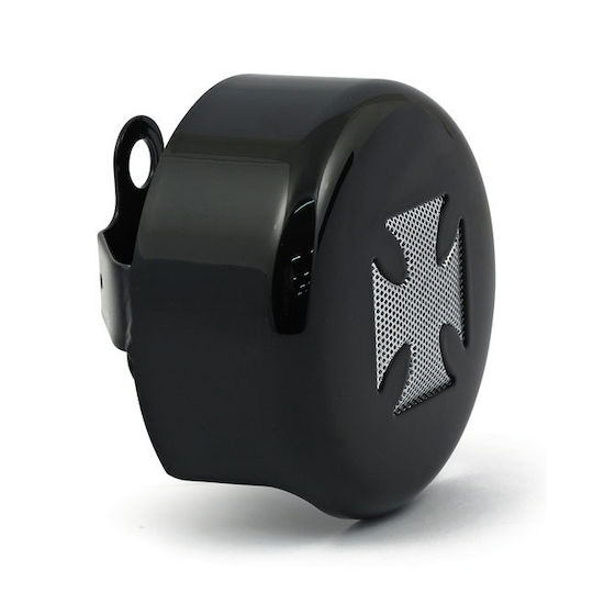 Motorcycle Horn Cover Harley Davidson 93 25 Side Horn Maltese Cross Black C-round