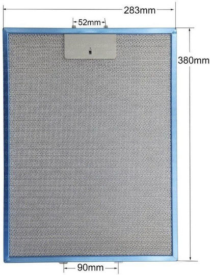 Whirlpool Резервен Метален Филтър За Абсорбатор Съвместим С Electrolux / Siemens 28.3x38см