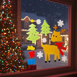 Christmas Gel Window Stickers Reusable Santa Claus Reindeer Window Decorations Christmas Gel Window Stickers Reusable Santa Claus Reindeer Window Decorations