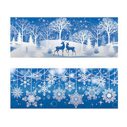 Christmas Transparent Window Sticker Glitter 53 Cm Reusable Decor Without Adhesive Christmas Transparent Window Sticker Glitter 53 Cm Reusable Decor Without Adhesive