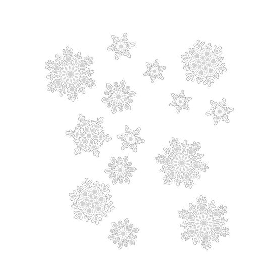 Set De Decorare Pentru Fereastră Fulgi De Zăpadă 300x350 Mm Autocolante Albe Reutilizabile