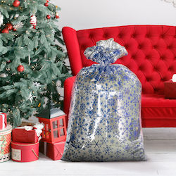 Santa Sack Extra Large 78x120 Cm Durable Foil Snowflake Pattern