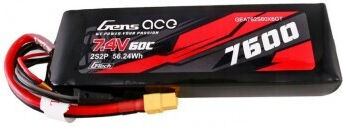 Gens Ace Baterie Li-Po 7.4V 7600mAh 60C 2S XT60 pentru Vehicul RC
