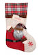 Christmas Decorative Sock with Santa Claus L40xW20cm