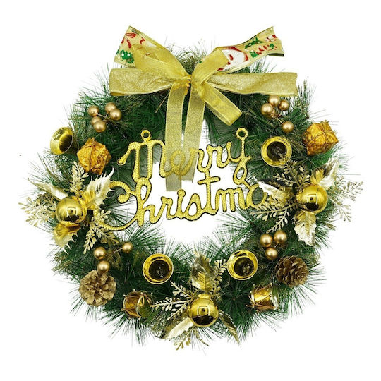 Alista Home Коледно Декоративно Пластмасово Венец с Диаметър 40 см Зелен