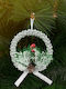 Alista Home Christmas Decorative Plastic Wreath with Diameter 10cm Silver