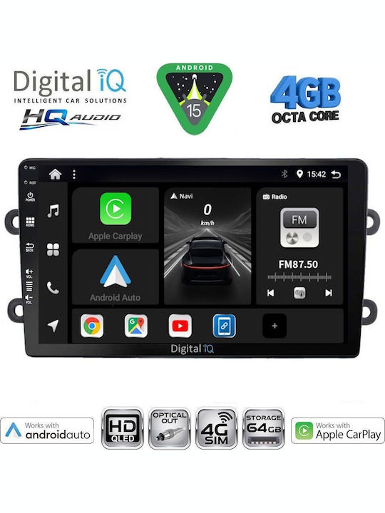 Digital IQ Car Audio System for Dacia Duster 2012-2019 Bluetooth USB WiFi GPS Apple CarPlay Android Auto with 9" Touch Screen