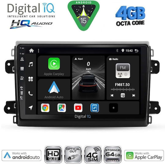 Digital IQ Car Audio System for Fiat Ducato 2021 Bluetooth USB Wi-Fi GPS Apple CarPlay Android Auto with 9 Inch Touch Screen DIGITAL IQ BXK 19143 CPAA