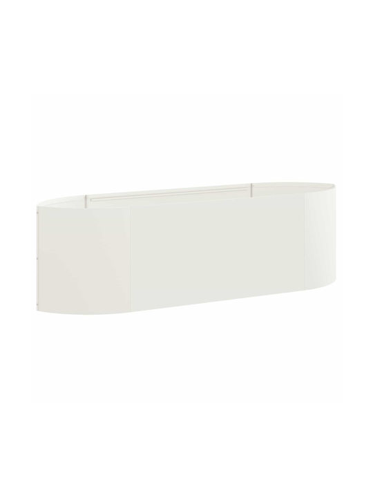 vidaXL Garden Flower Pot Metallic White