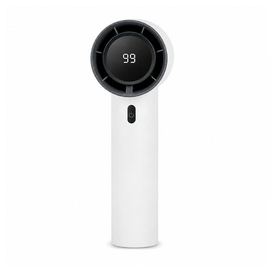 Depox Ventilator Portabil Turbo 99 Viteze Display Led – Alb Reîncărcabil Usb