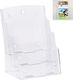 Relaxdays Magazinordner 3 Fächer Transparent 33x24,5x20cm