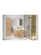 Deftrans Badezimmerspiegel mit Schrank 60x60cm