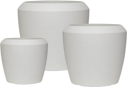 Supergreens White Core Flower Pot White 55.6x55.6x48.4cm