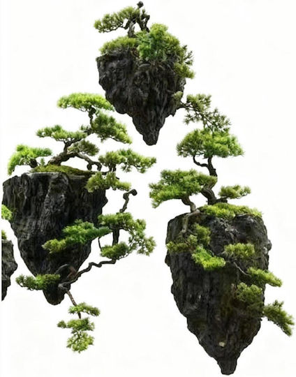 Supergreens Artificial Hanging Pine Bonsai Rock Aerial Green 130 Cm 5412-7