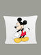 Възглавница Размер 40x40см Mickey Mouse Бяла