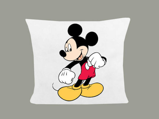 Възглавница Размер 40x40см Mickey Mouse Бяла