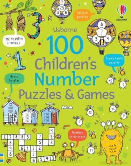 100 Children's Number Puzzles And Games - Usborne Publishing Ltd - Paperback / Softback