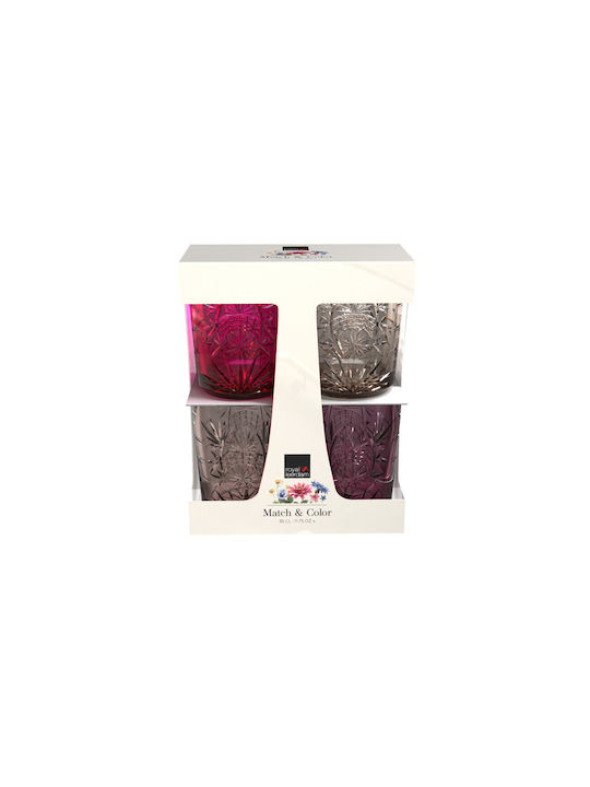 Royal Leerdam Starla Water Glass Set in Pink Color 350ml 4 Pieces