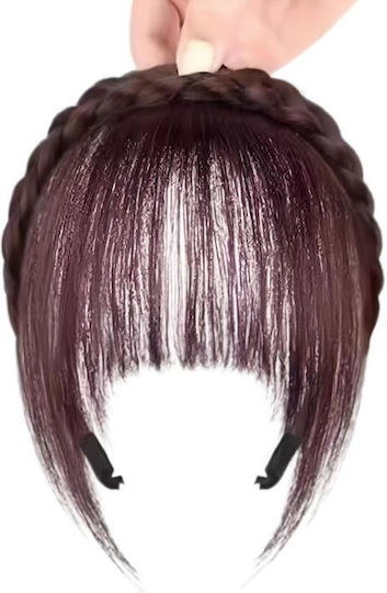 Wig Fringe Thin Simulation One Piece Sideburns Dark Brown