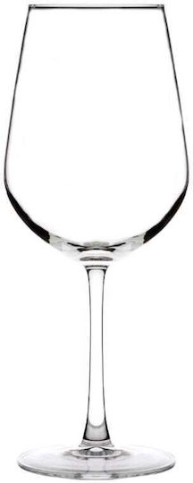 Vicrila Chateau Set of Red Glasses for White Wine and Champagne made of Glass in Red Color Goblets 520ml 6 Pieces