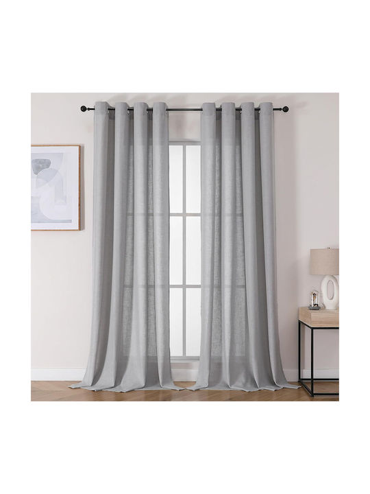 Joydeco Joydeco Verdunkelungsvorhänge mit Grommets Grau 140x260cm