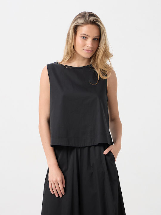 Passager Women's Cotton Sleeveless Blouse Black