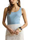 Women's Blouse Sleeveless Light Blue