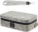 Nubuck Leather Action Camera Carrying Case Amagisn Small Travel Storage Bag Adjustable Dividers Grey