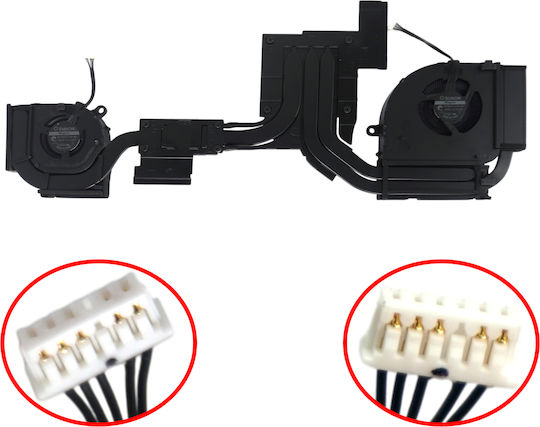 Laptop Fan CPU GPU Cooling Fan Lenovo Thinkpad P17 Gen 1 20SN 20SQ 5H40X89388 5H40X89386 N19P MG75090V1-C194-S9A MG75090V1-C193-S9A Heatsink 12pin Code 81743