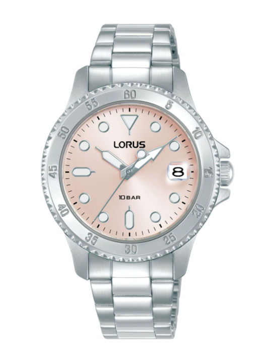 Lorus Sports Womens Battery Watch With Silver M...