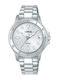 Lorus Sports Womens Battery Watch With Silver Metal Bracelet