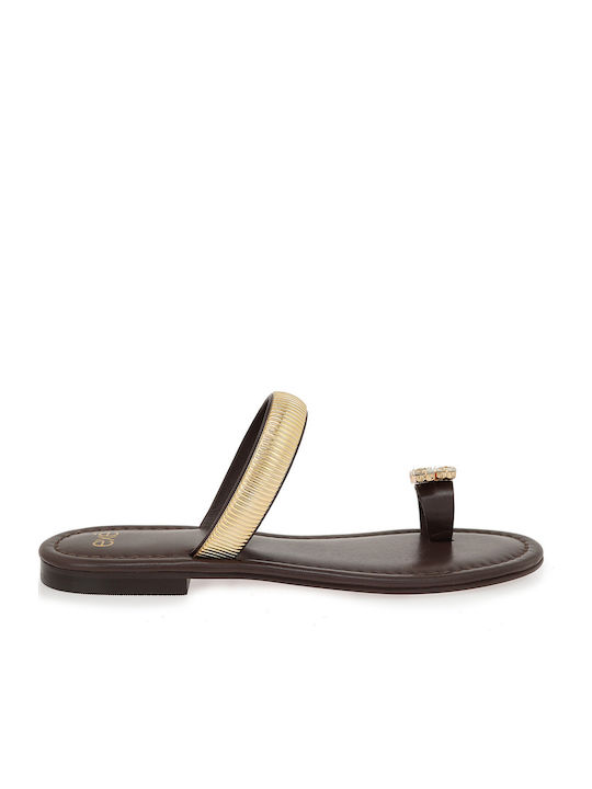 Exe Leather Women's Flat Sandals Brown