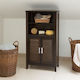 Relaxdays Bathroom Vanity Unit Without Sink W50xD25.5xH92cm Dark Brown